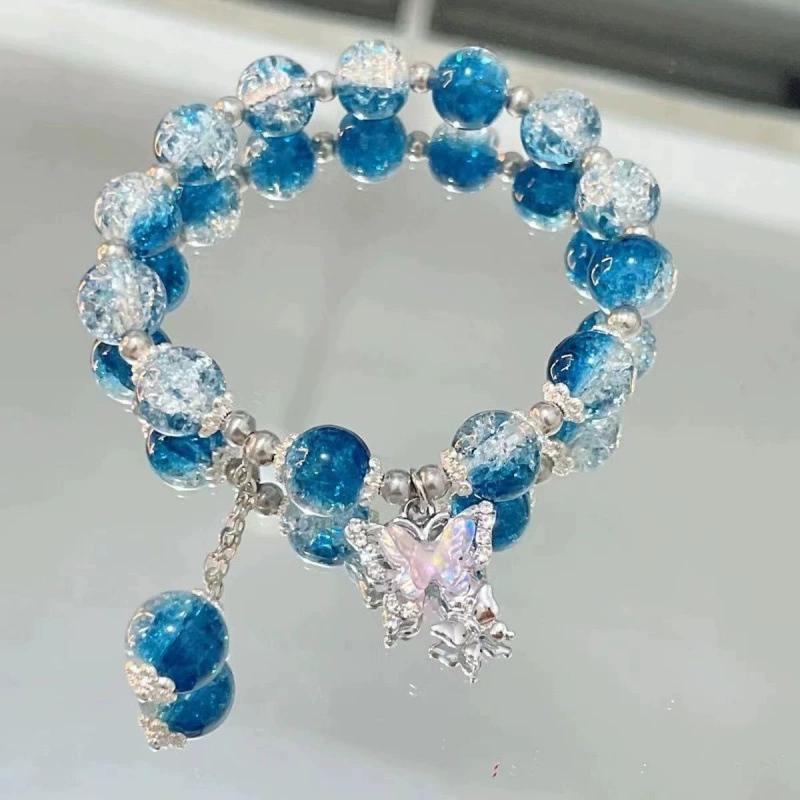Jingdezhen ceramic bead bracelet, handmade, elastic, gift boxed (OPP)