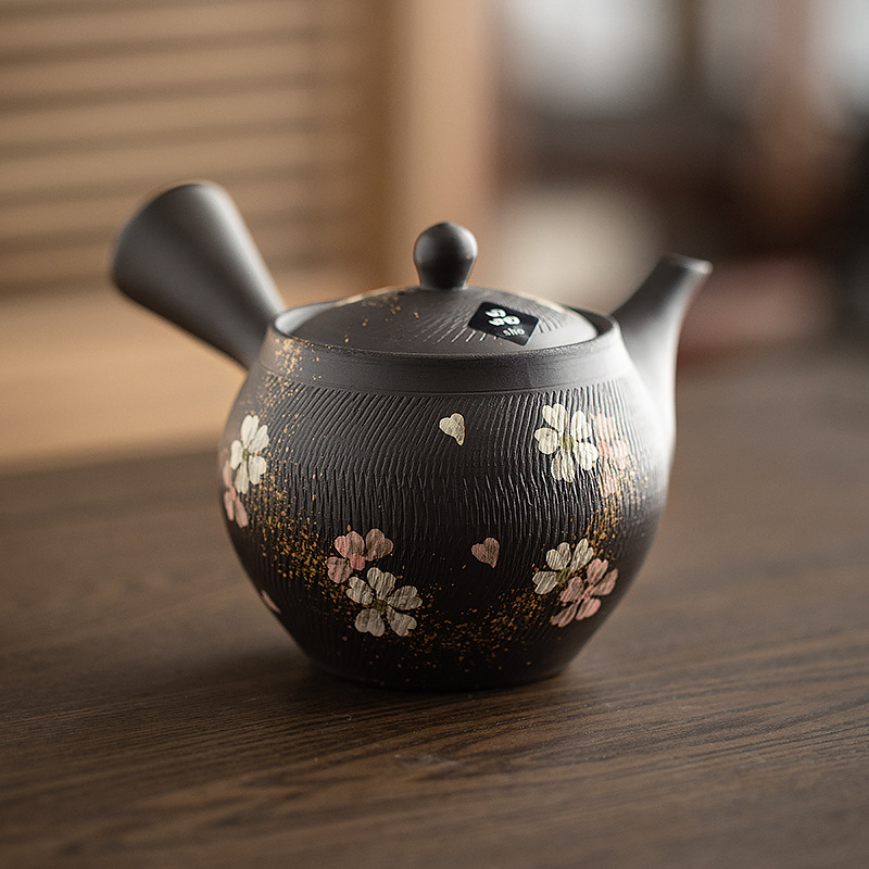 Japan Imported Hand drawn cherry blossoms Kungfu Online tea set Teapot Anti scald filter Tea Pot