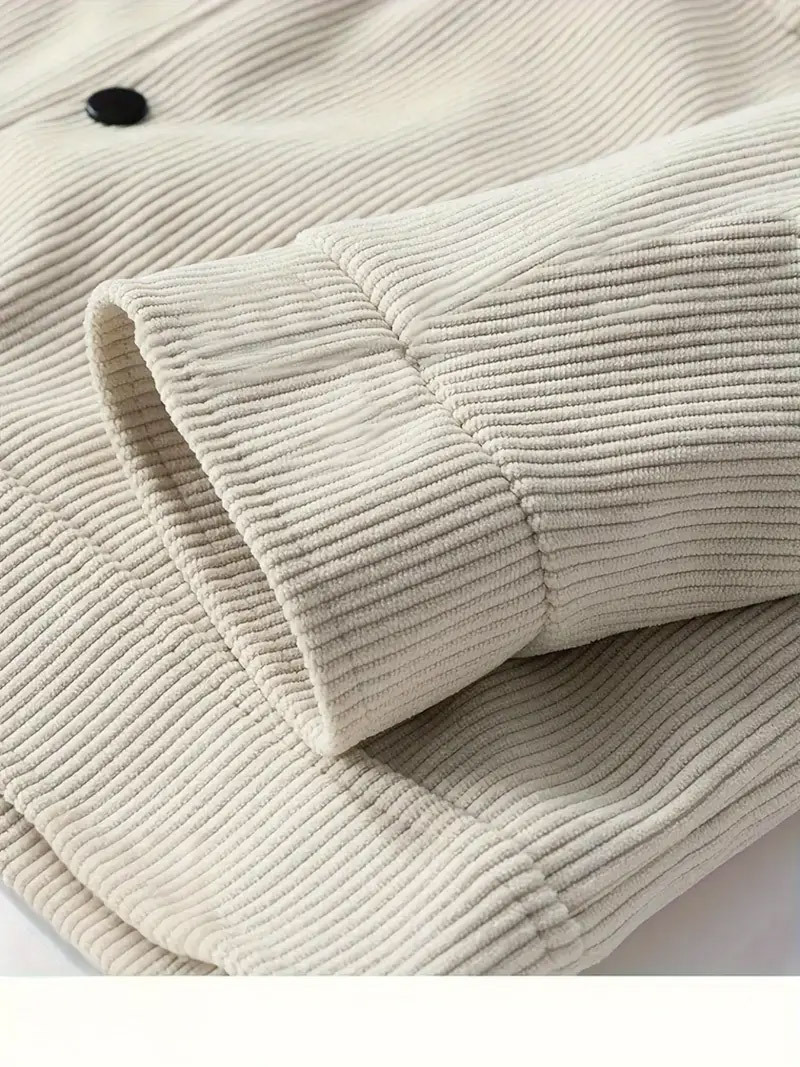 Corduroy Jacket For Men Single Breasted Casual Autumn Coat_voghion.com