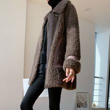 新款羊毛皮草外套中长款2025颗粒羊剪绒皮毛一体大衣女真冬季