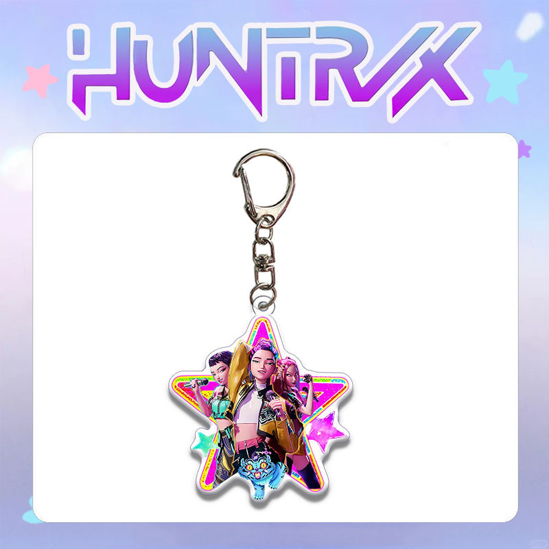 HUNTRIX猎魔女团 同款卡通形象亚克力钥匙扣 包包挂件 配饰 周边|undefined