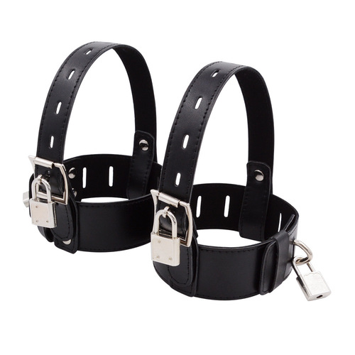 Leather fetish high heels SM training female slave foot shackles alternative toys adult sex products one-stop service 