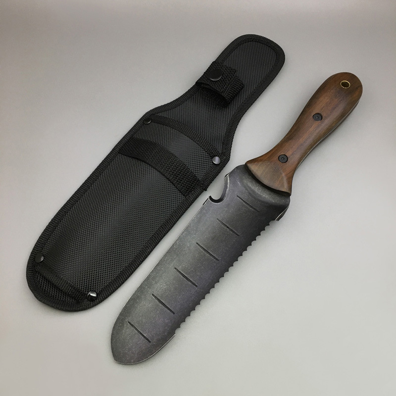 出口日本山菜掘不锈钢野菜挖掘器带刻度山菜采收铲子黑色款白色款