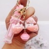 Cartoon keychain with bow, trend pendant