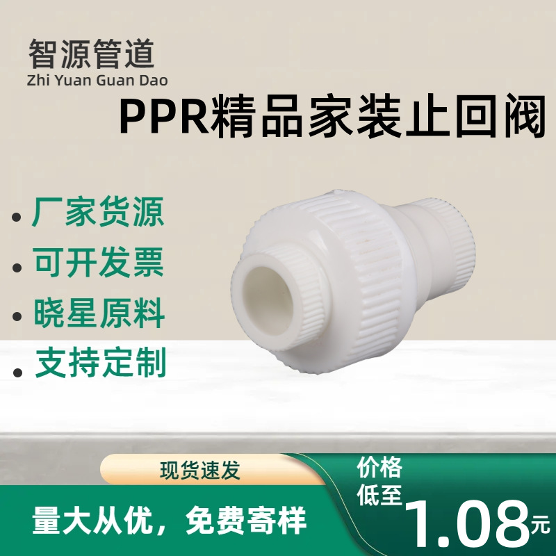 PPR水暖热熔管件全塑单向阀加厚止水阀PPR止回阀