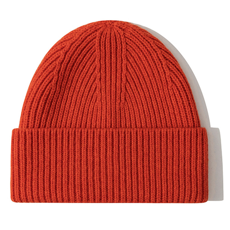 欧米の秋冬の冷たい帽子wool beanieの大きい頭の周りは厚い男女の帽子の純粋なウールのニットの帽子の越境の現物を覆います。|undefined