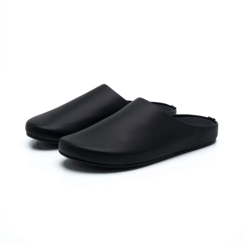 Lambskin vintage casual lazy soft-soled slip-on closed-toe mule Birkenstock shoes
