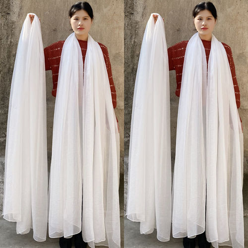 Long silk scarf 3 meters long square dance red scarf for women winter red dance style gauze scarf thin large shawl simple