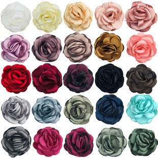 4cm Korean style fried rose wedding flower bud accessories handmade diy jewelry accessories hair ring neck flower in stock wholesale