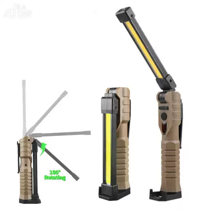 Многофункциональный рабочий фонарь USB-зарядка двухсторонний COB складной мощный магнит сильный свет аварийный фонарик инспекционный свет