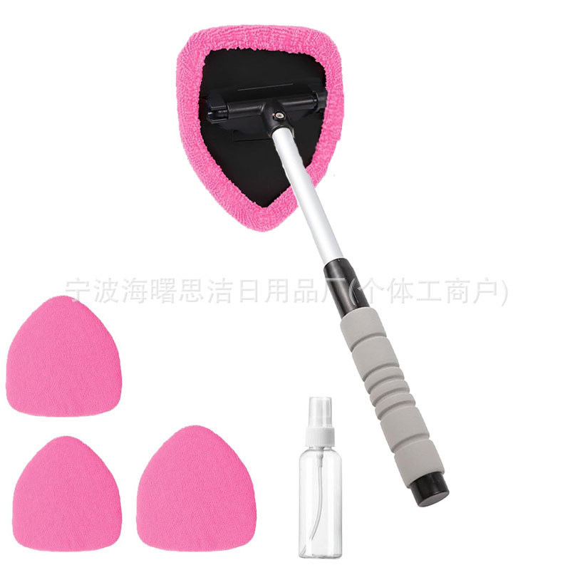 crevice brush, Qìchē Car cleaning tools - 1-set-b-style-sponge-plastic-parts-4-pink-cloth-covers-1-100ml-bottle