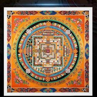Nepal hand-painted time wheel donald mandala thangka porch hanging painting 1 meter living room club corridor large decorative painting