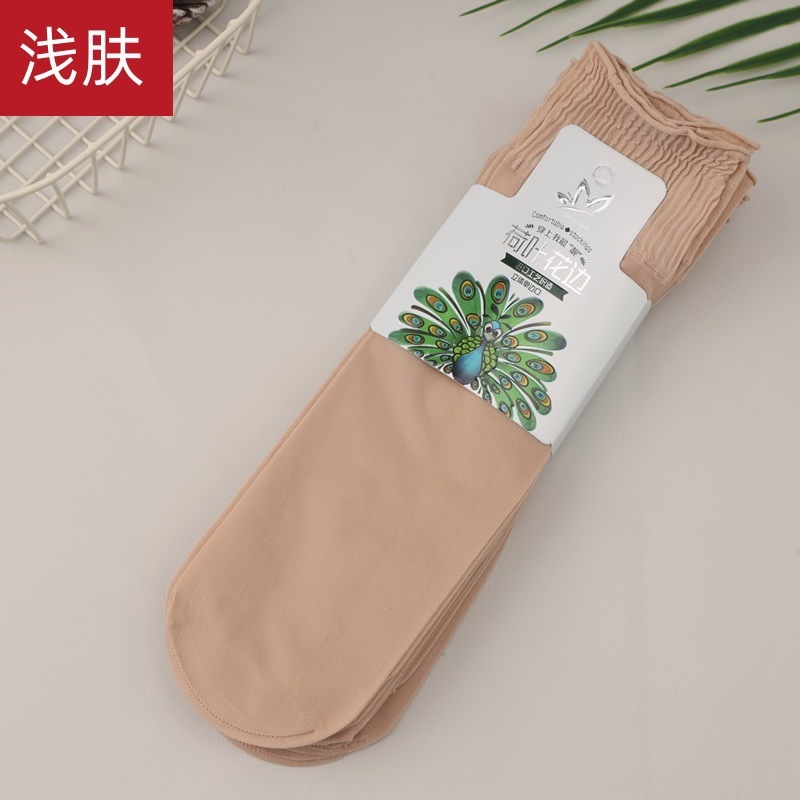 短丝袜女薄款黑色春夏季女士超薄透明肉色防勾丝水晶短丝袜子批发|undefined