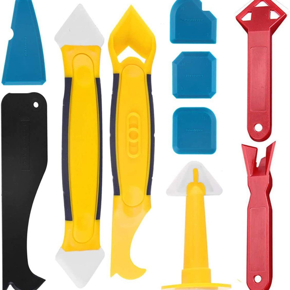 10件套硅胶密封剂整理工具套件，去胶剂涂抹器美容缝纫工具浴室