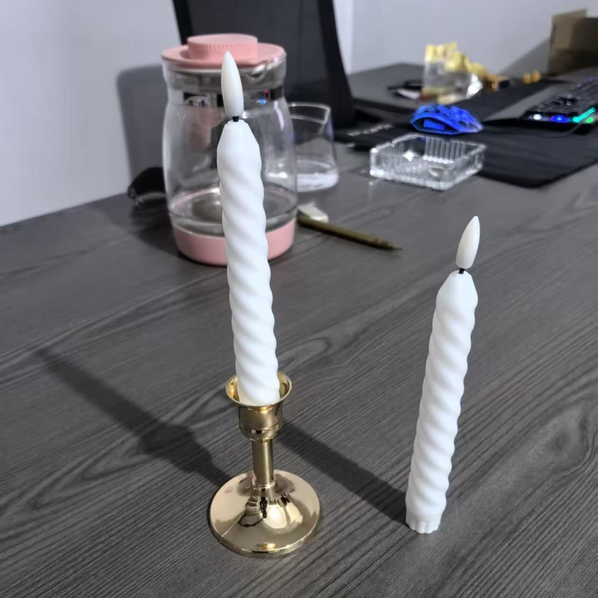 Velas electrónicas 6 nuevas bodas románticas de hotel luces de vela atmósfera decoración lámparas de prop largas luces de simulación LED image 7
