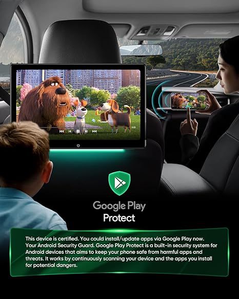 Cross-border new model 14inch Android headrest monitor WiFi multi-function mobile phone screen projection external rear-seat entertainment screen