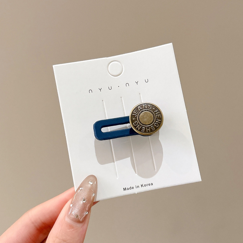 2024 nuevo estilo de lujo ligero de alto nivel Jeans clip de cabello nicho clip de cabello de oro clip de cabello de temperamento frange clip