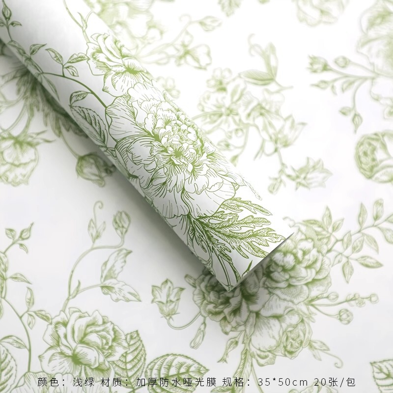 ヨーロッパのレトロな花防水包装紙花花束インターネット有名人の花包装紙ギフト手作り diy 素材花アート|undefined
