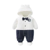 White gentleman bow tie cotton jacket