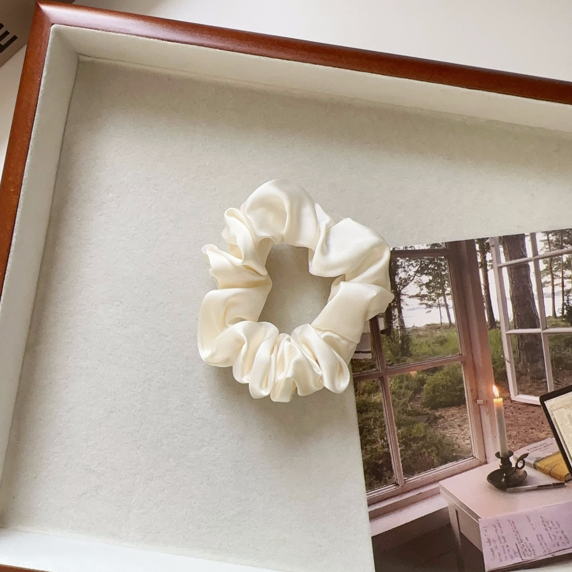 8g Weight Hair Tie Hair Accessories Type 1 Piece Quantity Holiday, Daily Occasion Solid Color Pattern Women's Gender Simple Style, Classic Style Style Women's Simple Style Classic Style Solid Color Cloth Hair Tie 27