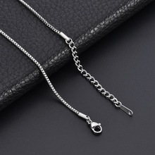 镀金不掉色钛钢项链个性ins风盒子链潮流方形链单链时尚简约配饰