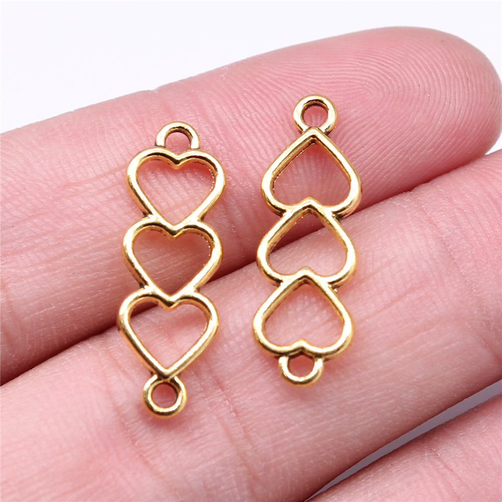 1 Piece Alloy Heart Shape Connector Retro display picture 6