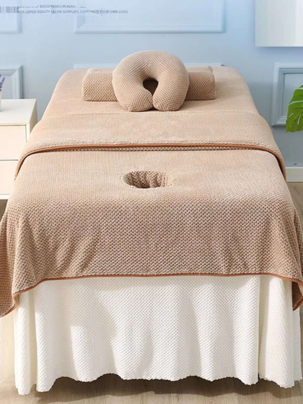 美容床单美容院铺床端纯色加大吸水绒盖巾毯柔软床单纯色