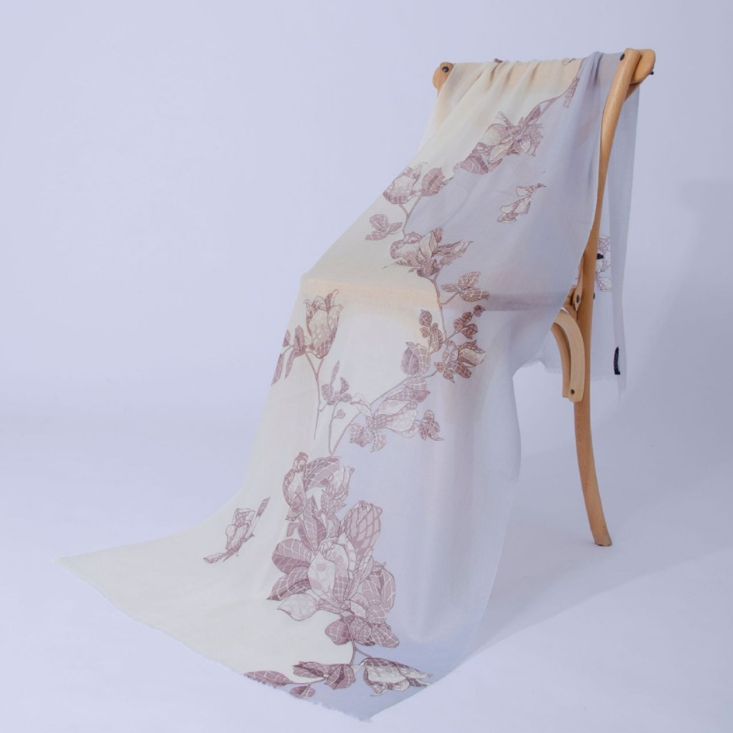 Fábrica de Mongolia Interior cabello recto de cachemira pura impresión por computadora de pulverización otoño y invierno cuatro estaciones ligera y delgada bufandas de moda