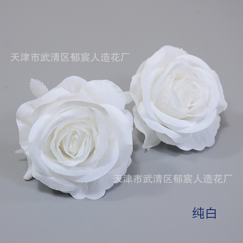 ローズ造花ハイエンドブルーフラワー結婚式の装飾偽花芯ローズヘッドローズフラワー卸売|undefined