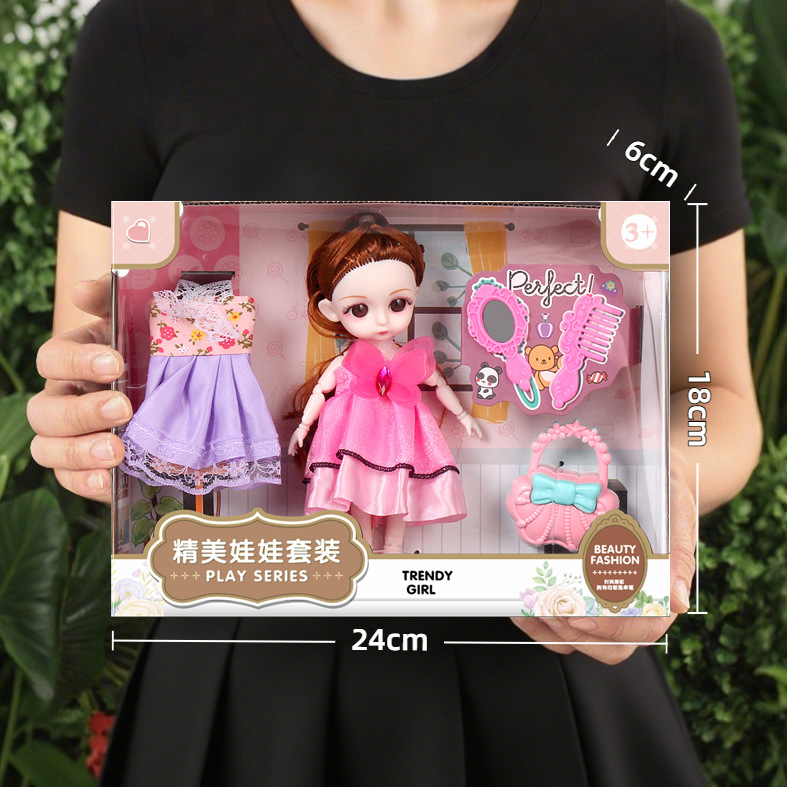 Muñeca Princesa Barbie en Caja, Caja de Regalo, Juego de Regalo para Niños, Juego de Muñecas, Juguetes para Niñas