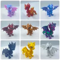 3D печать Western Dragon Little Flying Dragon суставы может быть подвижной Little Flying Dragon Print Животные игрушки модели украшения оптом