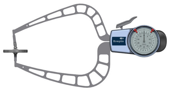 优势供应德国kroeplin指针式厚度测量卡规D450T