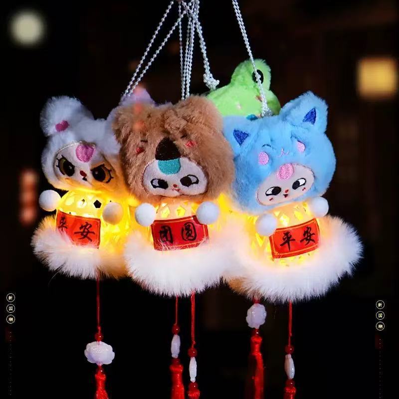 中秋节发光儿童玩具竹编灯笼手工新款古风手提玉兔景区花灯景区|undefined