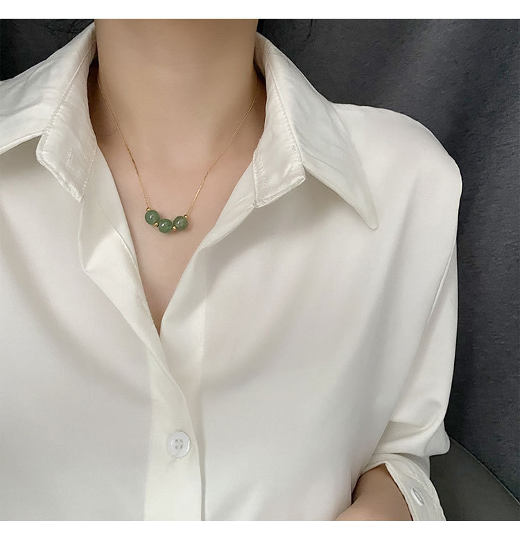 Fashion Geometric Titanium Steel Beaded Necklaces