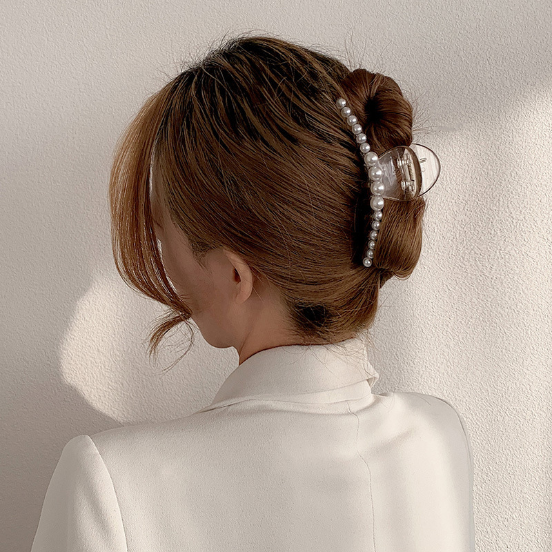 Fermaglio a artiglio con perle stile coreano per capelli_voghion.com