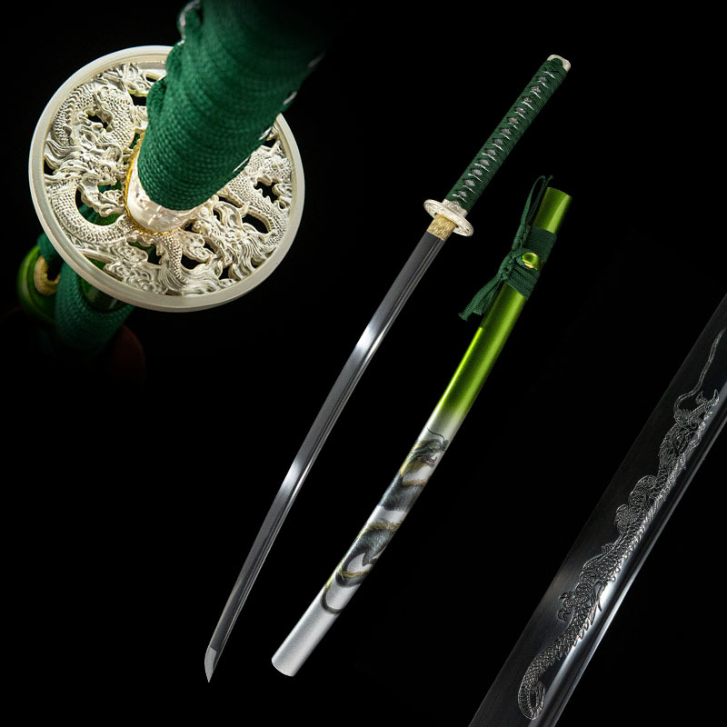 跨境批发手工锻打日本刀长款居合刀武术打刀长刀龙泉katana未开刃