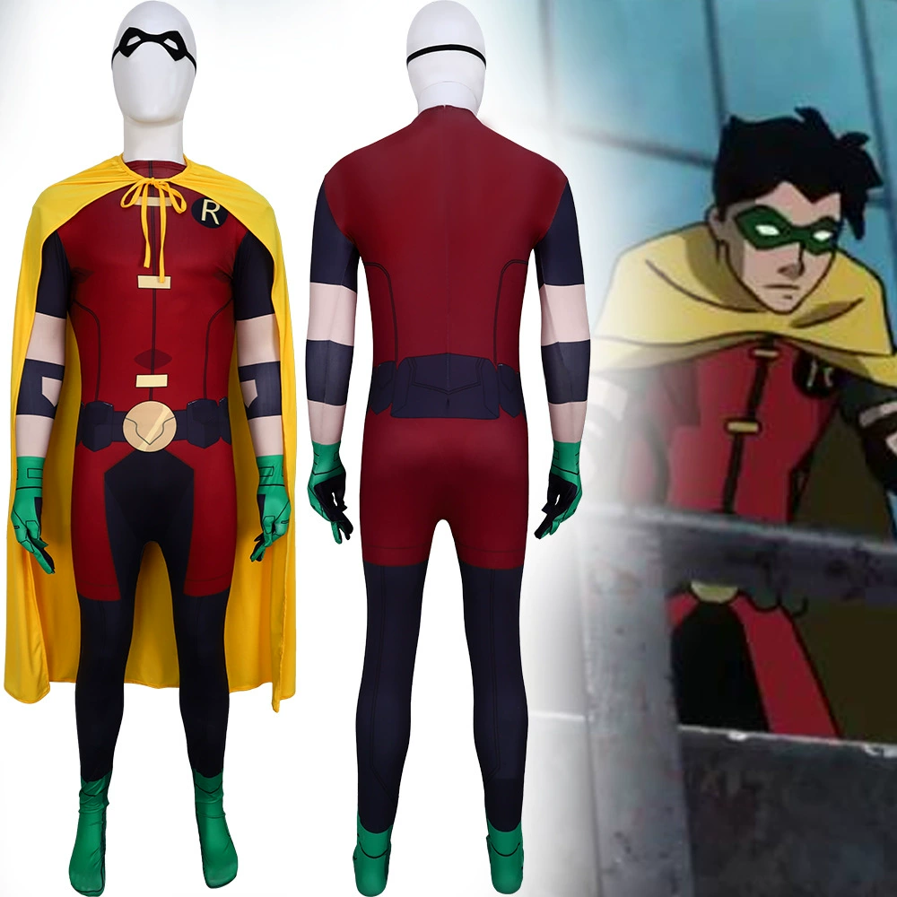 Хэллоуин подросток Титан Робин Робин Косплей Костюм Бэтмен Ролевая Сценическая Одежда