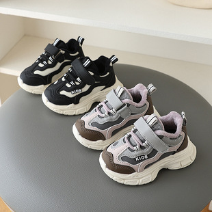 2024 winter new fleece-lined sneaker warm cotton shoes boys and girls students non-slip soft bottom torre shoes Korean fashion