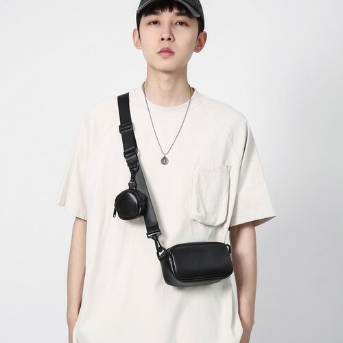 Small shoulder bag for men  new Harajuku style ins light casual small square bag street simple shoulder mobile phone bag