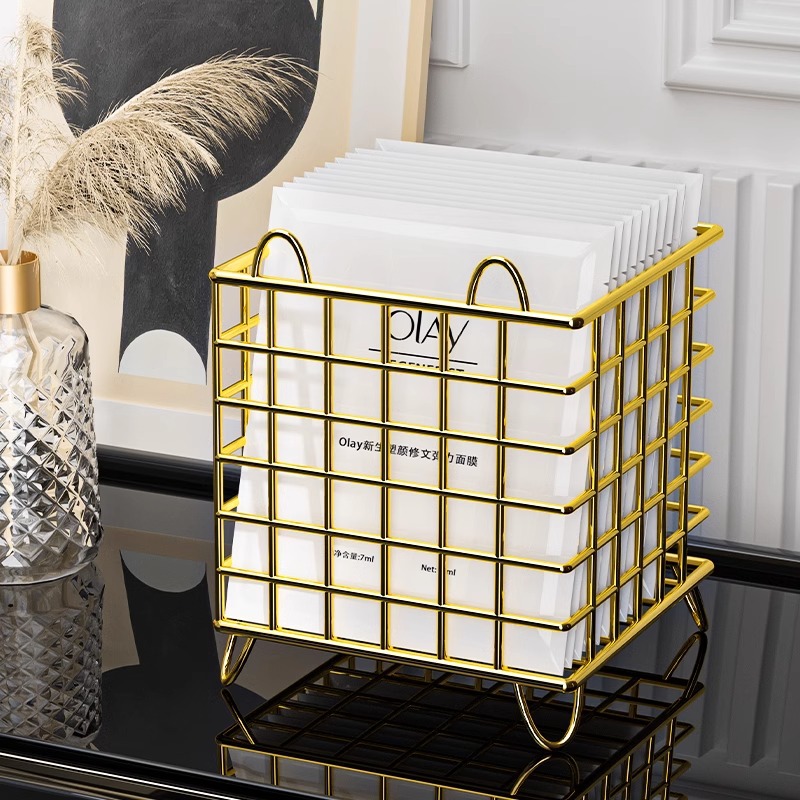 Caja de almacenamiento de máscara de escritorio梳妆台 lápiz labial perfumes joyas estante de almacenamiento cosméticos estante de almacenamiento de artículos de cuidado de la piel