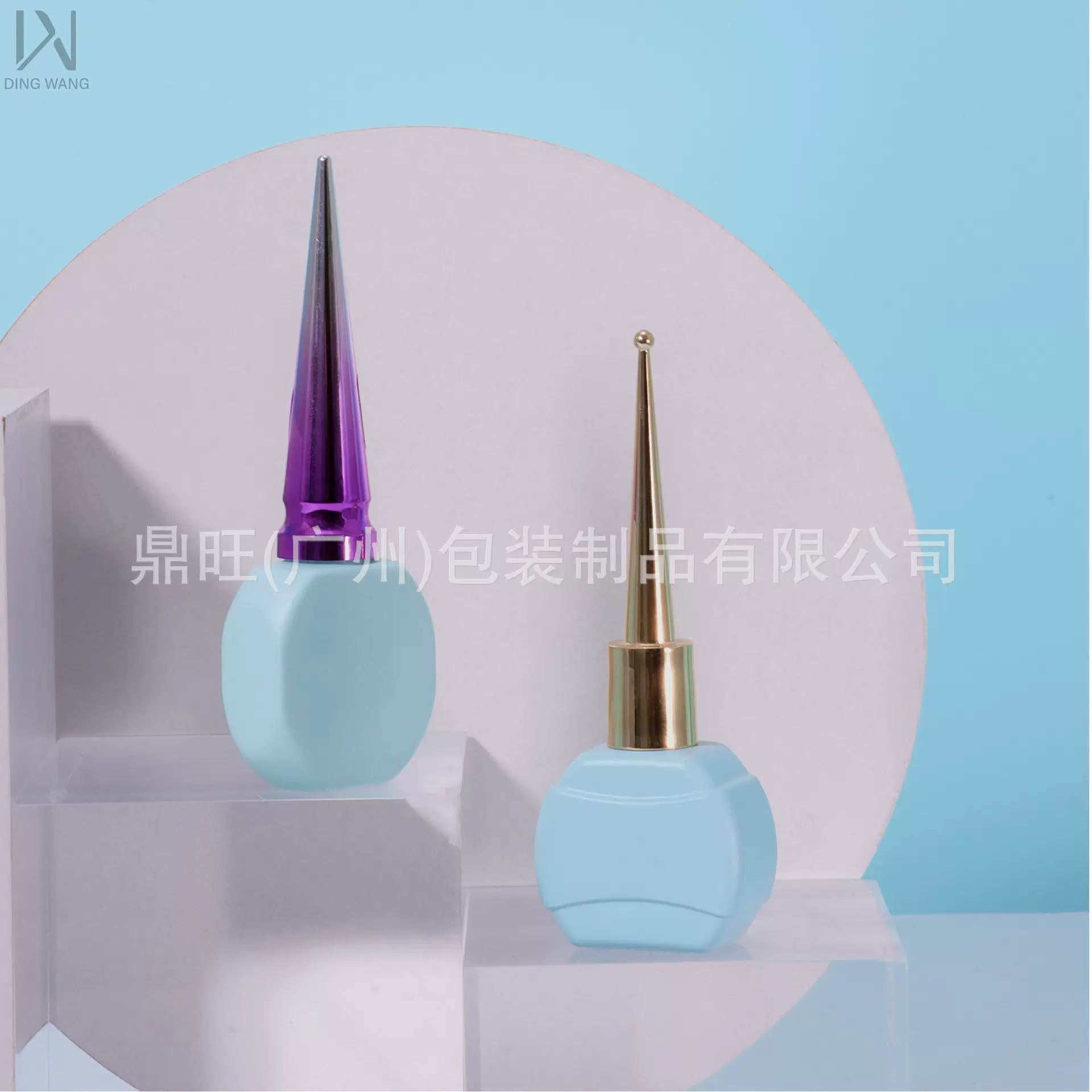 源头工厂可定制颜色LOGO空指甲油瓶 喷涂甲油胶玻璃瓶 功能胶瓶