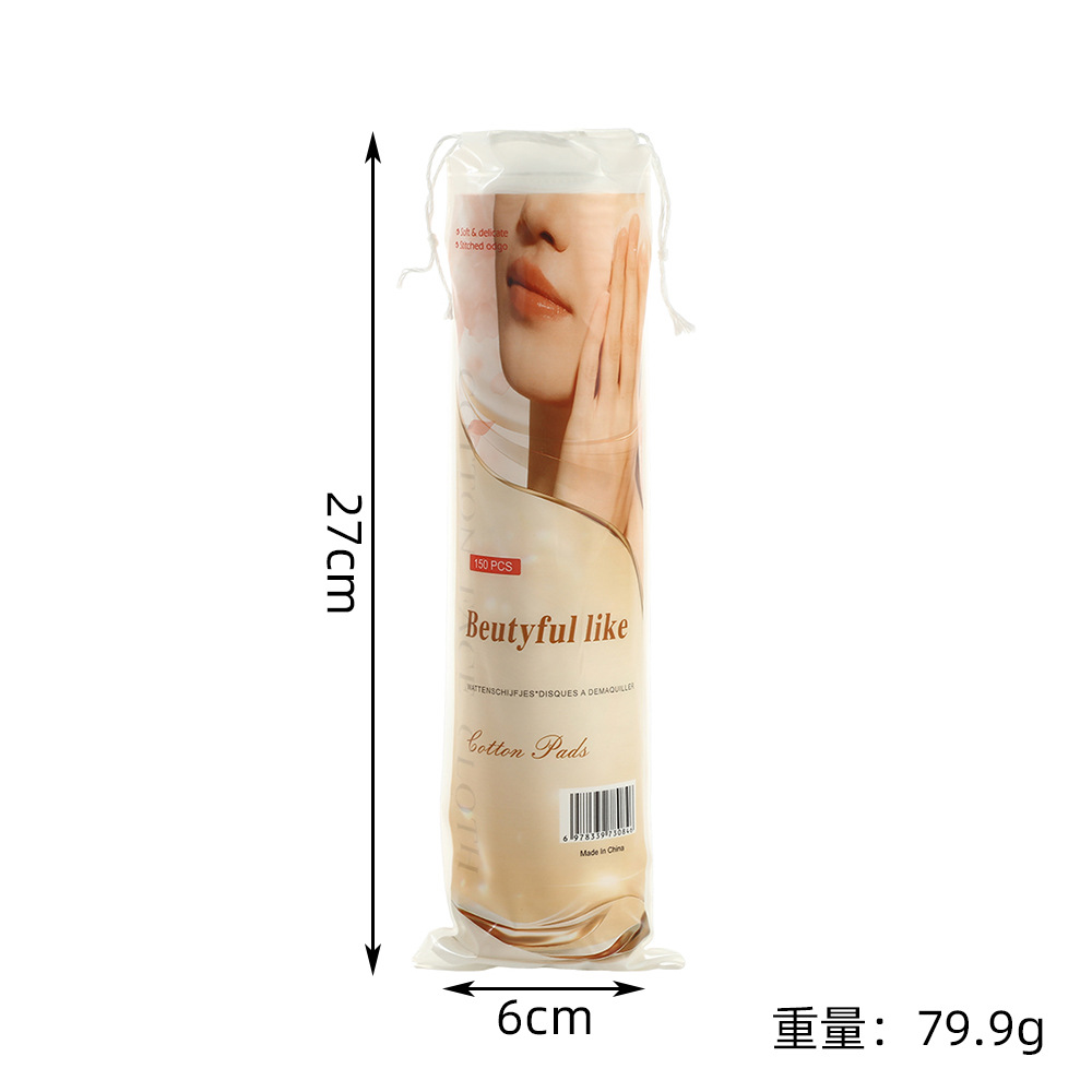 150 piezas de algodón redondo algodón maquillaje simple piel algodón desmaquillaje herramientas de limpieza facial algodón desechable al por mayor