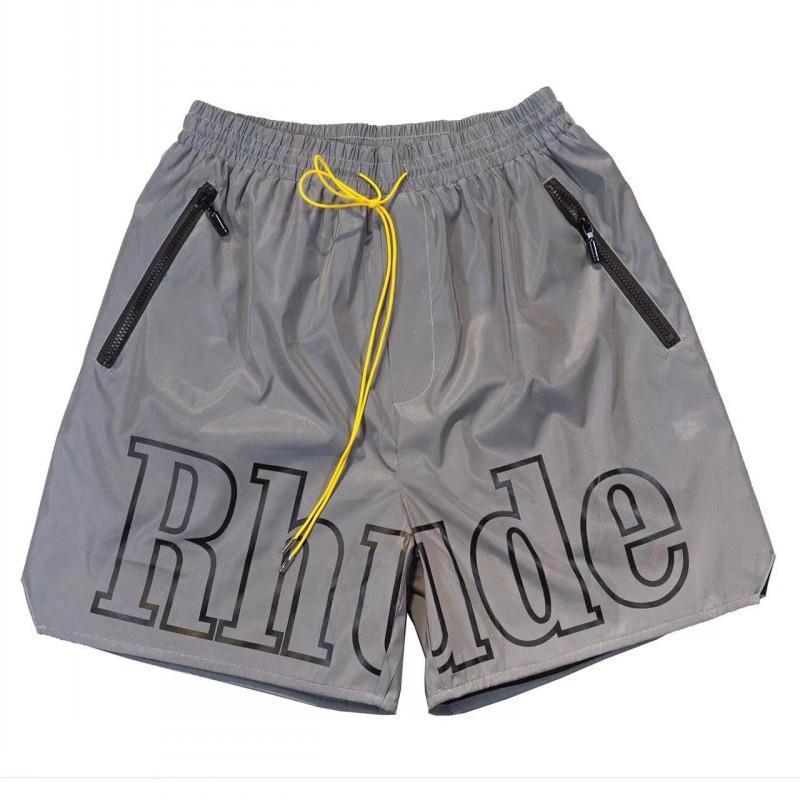 RHUDE ショーツ フォグ ハイストリート トレンド ブランド 巾着 3m レタープリント ヒップホップ ビーチ 5点式バスケットボールパンツ 男女兼用 ヒップホップ|undefined