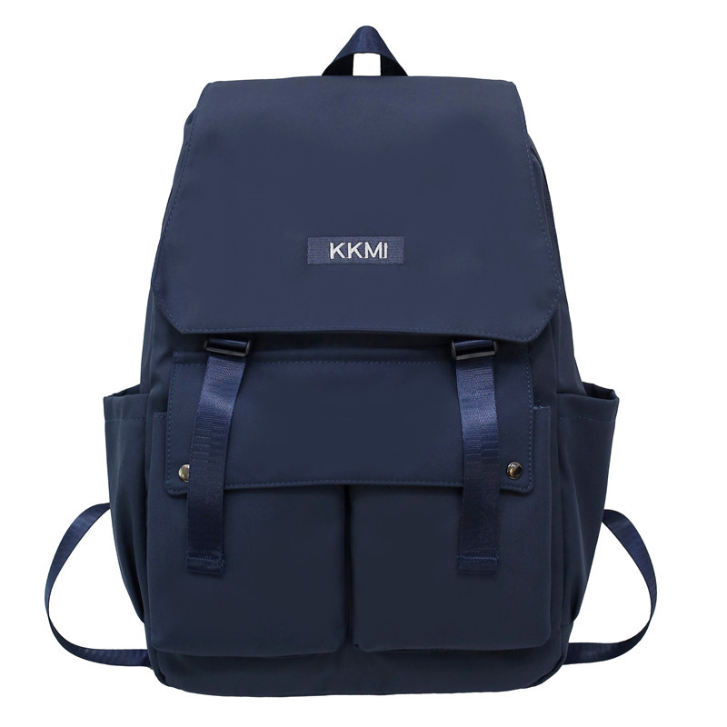 Stylish Unisex Backpack Simple Solid Colour Large Capacity Bag_voghion.com
