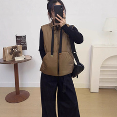 2025年冬季新款羽绒马甲女款宽松休闲M家驼绒立领欧洲高端MAX外套