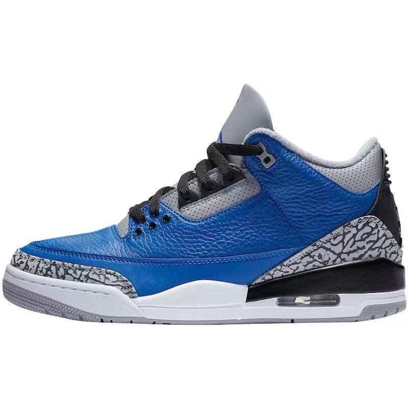 AJ3黒セメントレースブルー藤原浩エアマット実戦バスケットボール靴ジョー3滑り止め耐摩耗性男女レジャー運動靴|undefined