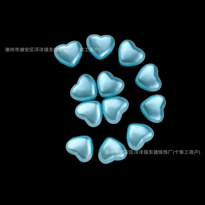 Zərgərlik ara hissələri, Pearl Peach Heart Heart Straight - sky-blue-heart-9mm-hole-diameter-is-about-16mm-about-2400-piecescatties
