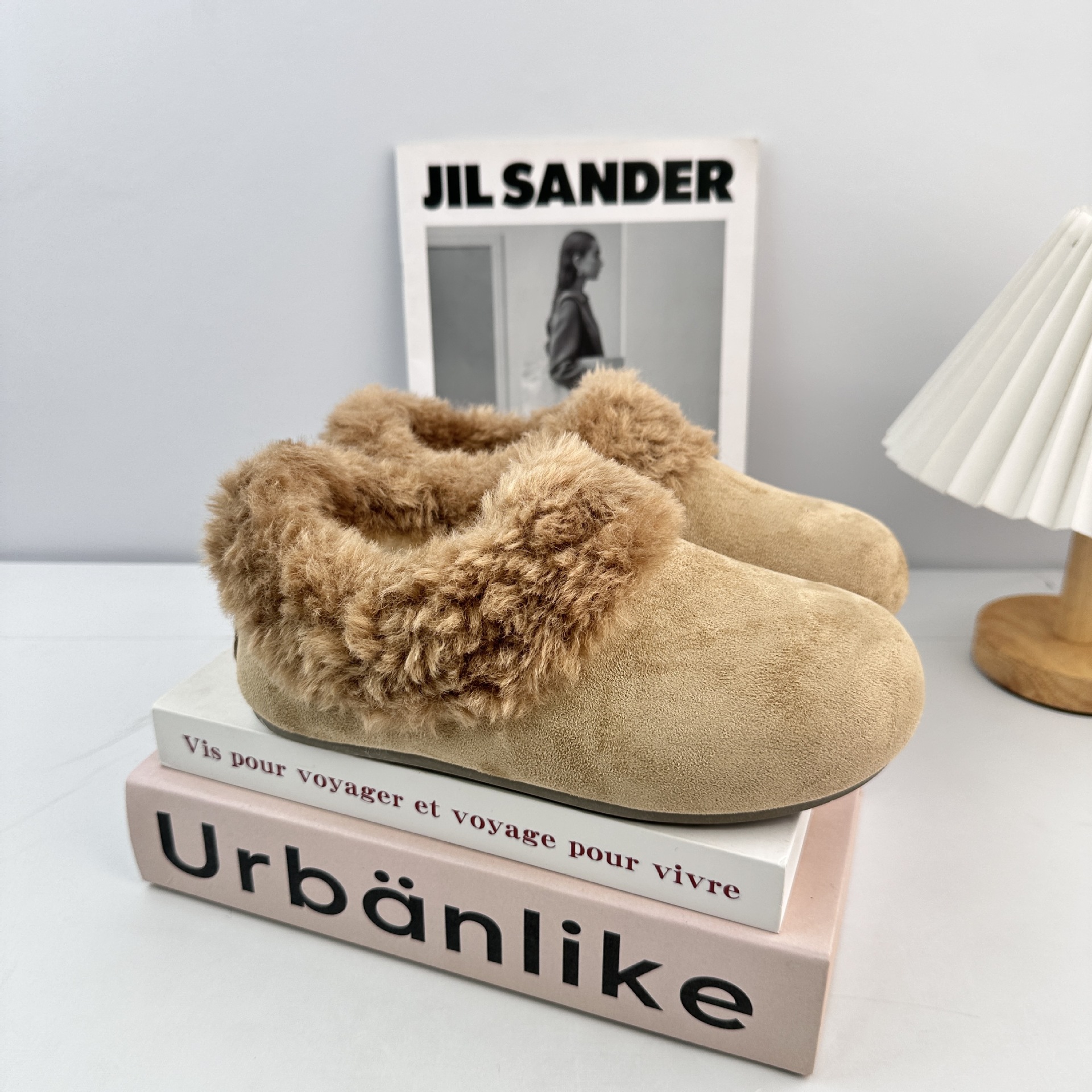 Yuanbo2025 invierno más zapatos de lana cálidos, zapatos de algodón, zapatillas de algodón, zapatillas de algodón, cabello