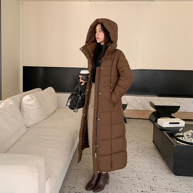 加长款羽绒棉服女2025冬季新款棉衣感炸街过膝到脚踝加厚棉袄外套|undefined