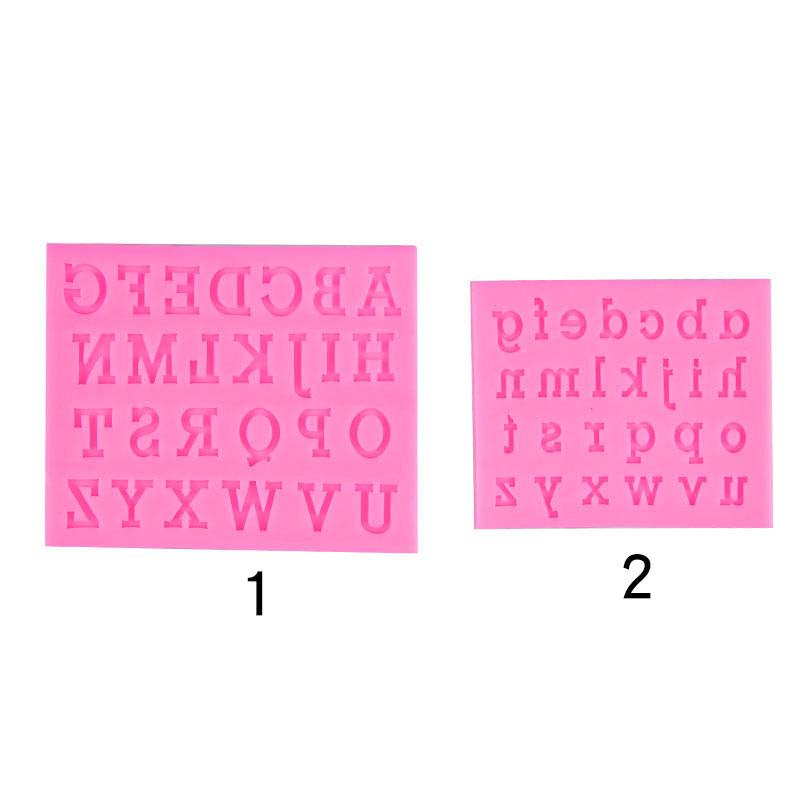 Nuevo caso letras silicona fondant molde DIY pastel decoración inglés chocolate cumpleaños decoración